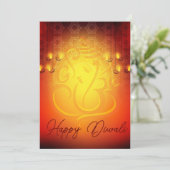 Diwali groet vakantie ganesha om card feestdagenkaart (Staand voorkant)