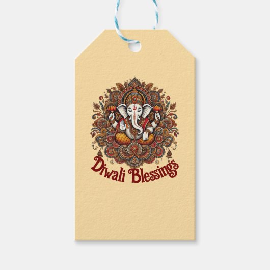 Diwali Groeten Cadeaulabel (Voorkant)