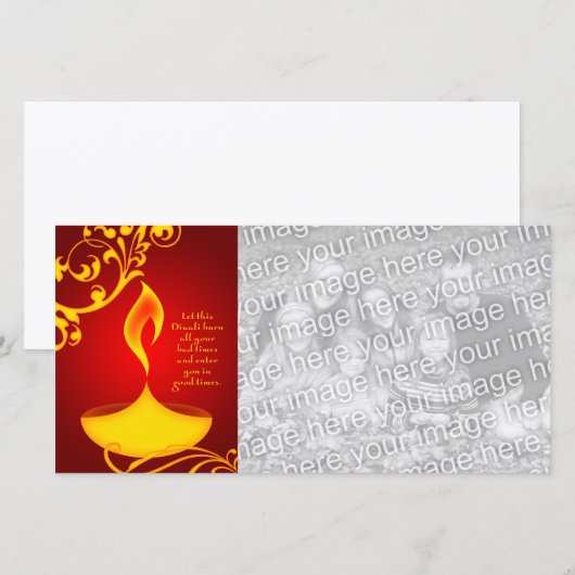 diwali - groeten : elegant licht (Voorkant / Achterkant)