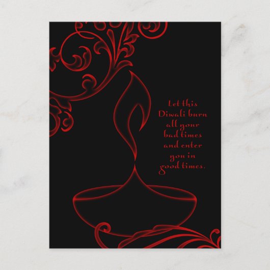 diwali-groeten (elegant light) briefkaart (Voorkant)