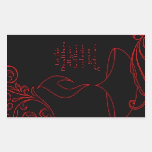 diwali-groeten (elegant light) rechthoekige sticker (Voorkant)