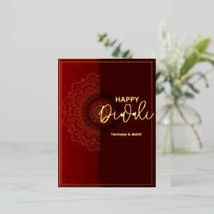 Diwali-groeten Folie Feestdagen Briefkaart