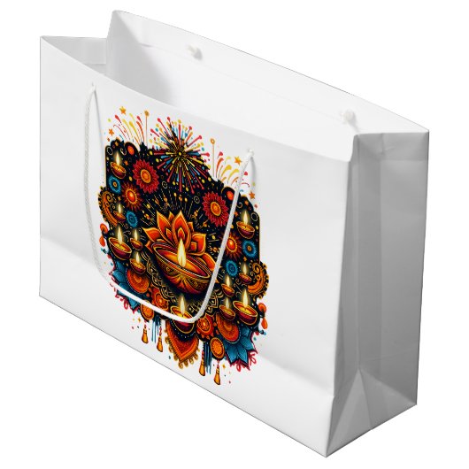 Diwali Groot Cadeauzakje (Voorkant Gekanteld)