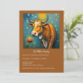 Diwali Heilige Koe Diyas vieren (Staand voorkant)