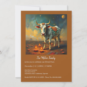 Diwali Heilige Koe Diyas vieren