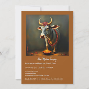 Diwali Heilige Koe Diyas vieren