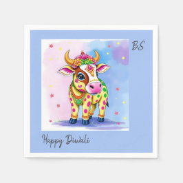 Diwali Heilige Koeien in vermomming kunst Servet