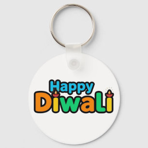 Diwali – Het Kleurrijke Festival van Licht en Vreu Sleutelhanger