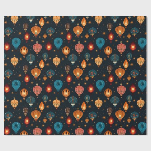 Diwali Holiday Lanterns Cadeaupapier (Vlak)