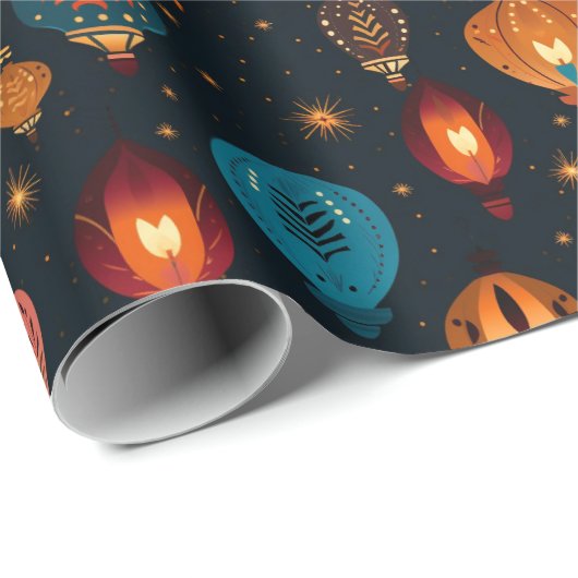 Diwali Holiday Lanterns Cadeaupapier (Rol Hoek)