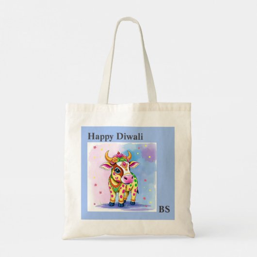 Diwali Holy Koeien: speelse vermomming Design Tote Bag (Achterkant)