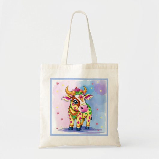 Diwali Holy Koeien: speelse vermomming Design Tote Bag (Voorkant)