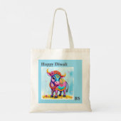 Diwali Holy Koeien: speelse vermomming Design Tote Bag (Achterkant)