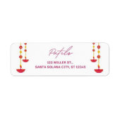 Diwali Indiase thema retour adreslabels Etiket (Voorkant)