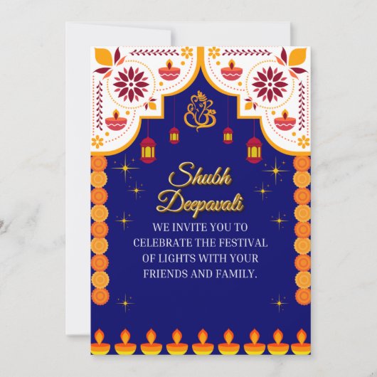 Diwali Invitation Kaart (Voorkant)