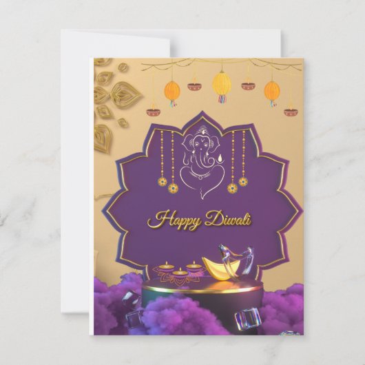 Diwali Invitation Kaart (Voorkant)
