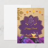 Diwali Invitation Kaart (Voorkant / Achterkant)