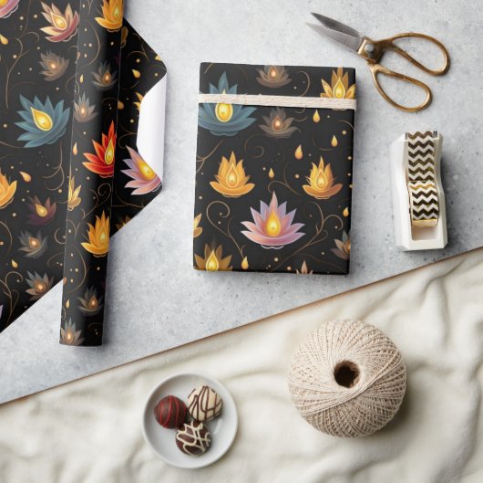 Diwali-kaarsen Cadeaupapier (Crafts)