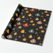 Diwali-kaarsen Cadeaupapier (Uitgerold)