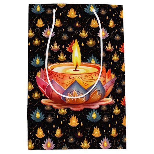 Diwali-kaarsen Medium Cadeauzakje (Voorkant)