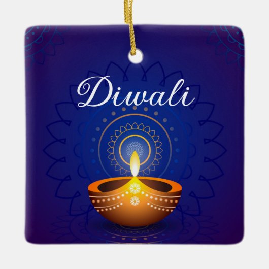 Diwali Keramisch Ornament (Voorkant)