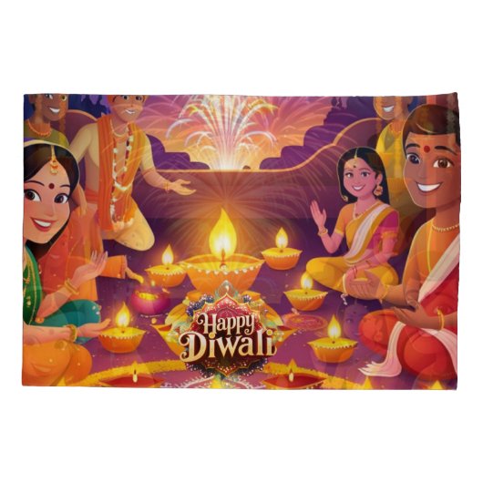 Diwali Kussensloop (Achterkant-Links)