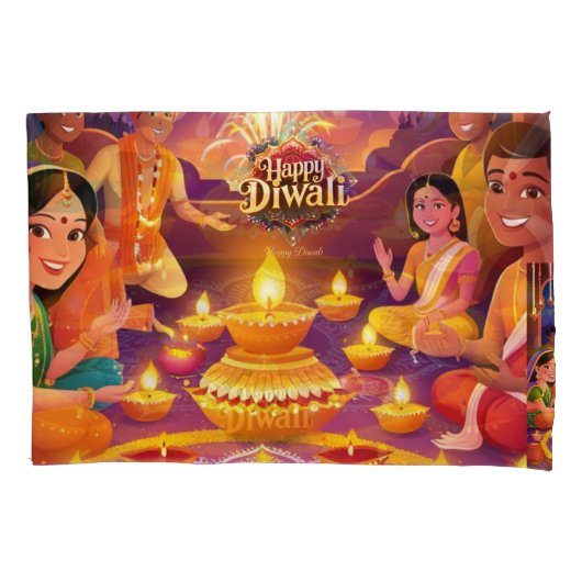 Diwali Kussensloop (Voorkant-Links)