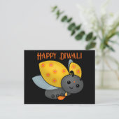 Diwali Ladybug met Deepa Briefkaart (Staand voorkant)