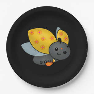 Diwali Ladybug met Deepa Papieren Bordje