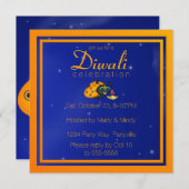 Diwali Ladybug met Dipa op een Sterrennacht Kaart (Voorkant / Achterkant)