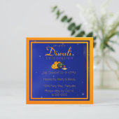 Diwali Ladybug met Dipa op een Sterrennacht Kaart (Staand voorkant)