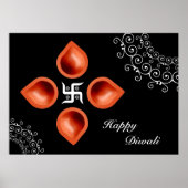 Diwali Lamps Decoration Poster (Voorkant)