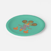 Diwali Lamps - Turquoise Papieren Bordje (Gekanteld)