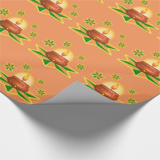 Diwali Lantern Cadeaupapier (Hoek)