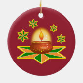 Diwali Lantern Keramisch Ornament (Achterkant)