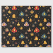 Diwali lichtfestival cadeaupapier (Vlak)