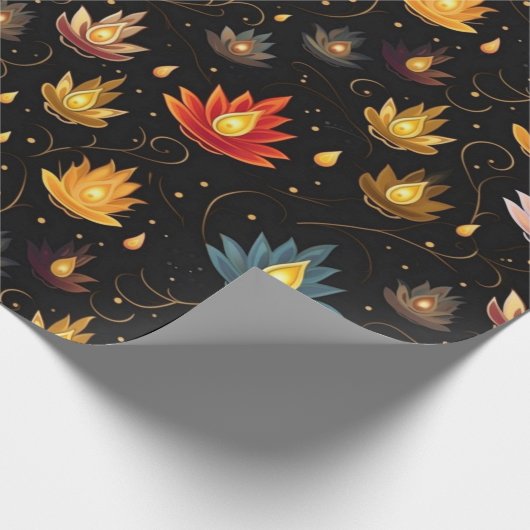 Diwali lichtfestival cadeaupapier (Hoek)