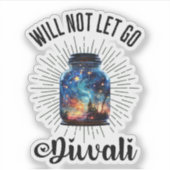 Diwali Lichtpot – Lichtfestival Sticker (Voorkant)