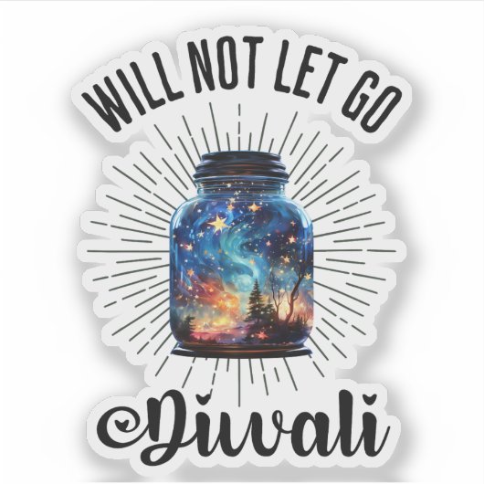 Diwali Light Jar – Festival of Lights Sticker (Voorkant)
