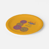 Diwali Mandalas - Saffron Papieren Bordje (Gekanteld)