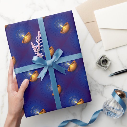 Diwali met Diya Cadeaupapier (Geschenken)