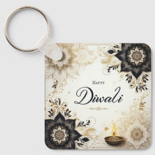 Diwali met Elegante Bloemen & Diya Sleutelhanger
