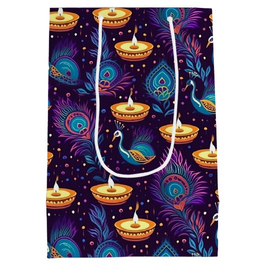 Diwali Midnight Serenity Medium Cadeauzakje (Achterkant)