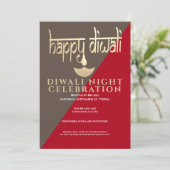 Diwali Nacht Lichtfeest Kaart (Staand voorkant)