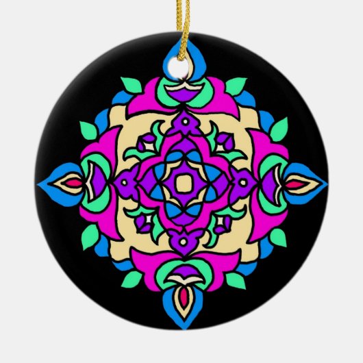 Diwali Ornament met Rangoli Pattern (Voorkant)