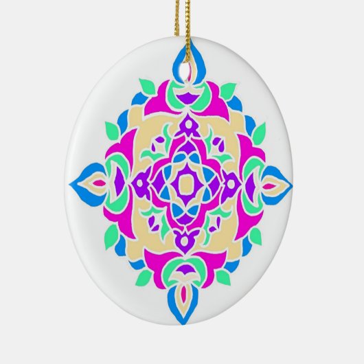 Diwali Ornament met Rangoli Pattern (Rechts)