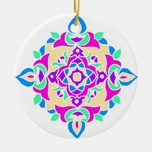 Diwali Ornament met Rangoli Pattern (Voorkant)