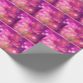 Diwali Paarse gouden mandala lampen Cadeaupapier (Hoek)