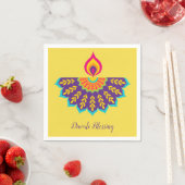 Diwali Paper Napkin met Mandala - Aangepaste kleur Servet (Insitu)