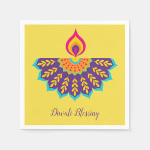 Diwali Paper Napkin met Mandala - Aangepaste kleur Servet